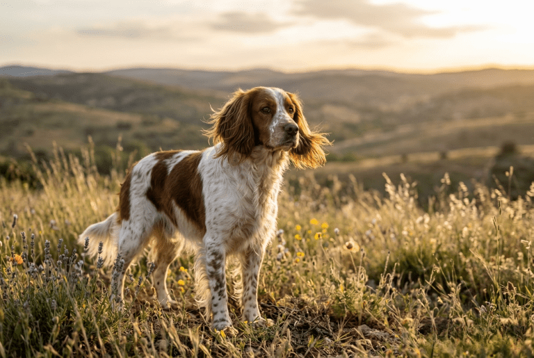 cocker espagnol dans la nature, race épagneul espagnol