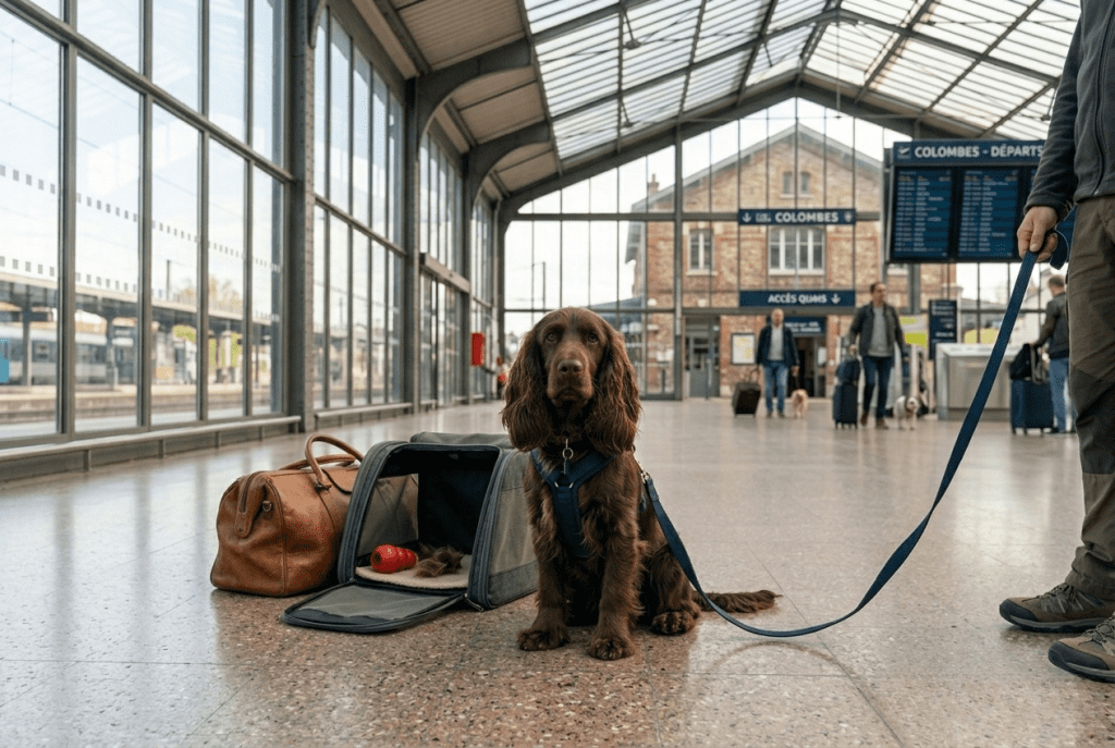 voyager avec un Cocker en train préparation checklist indispensable