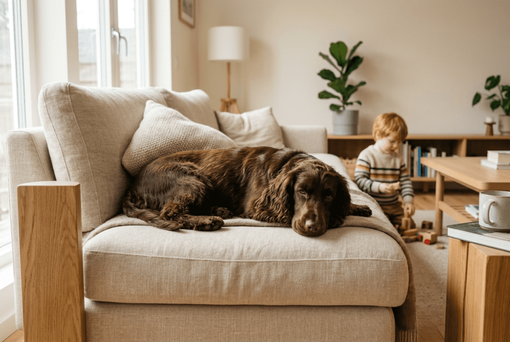 Cocker Spaniel compagnon de famille maison moderne