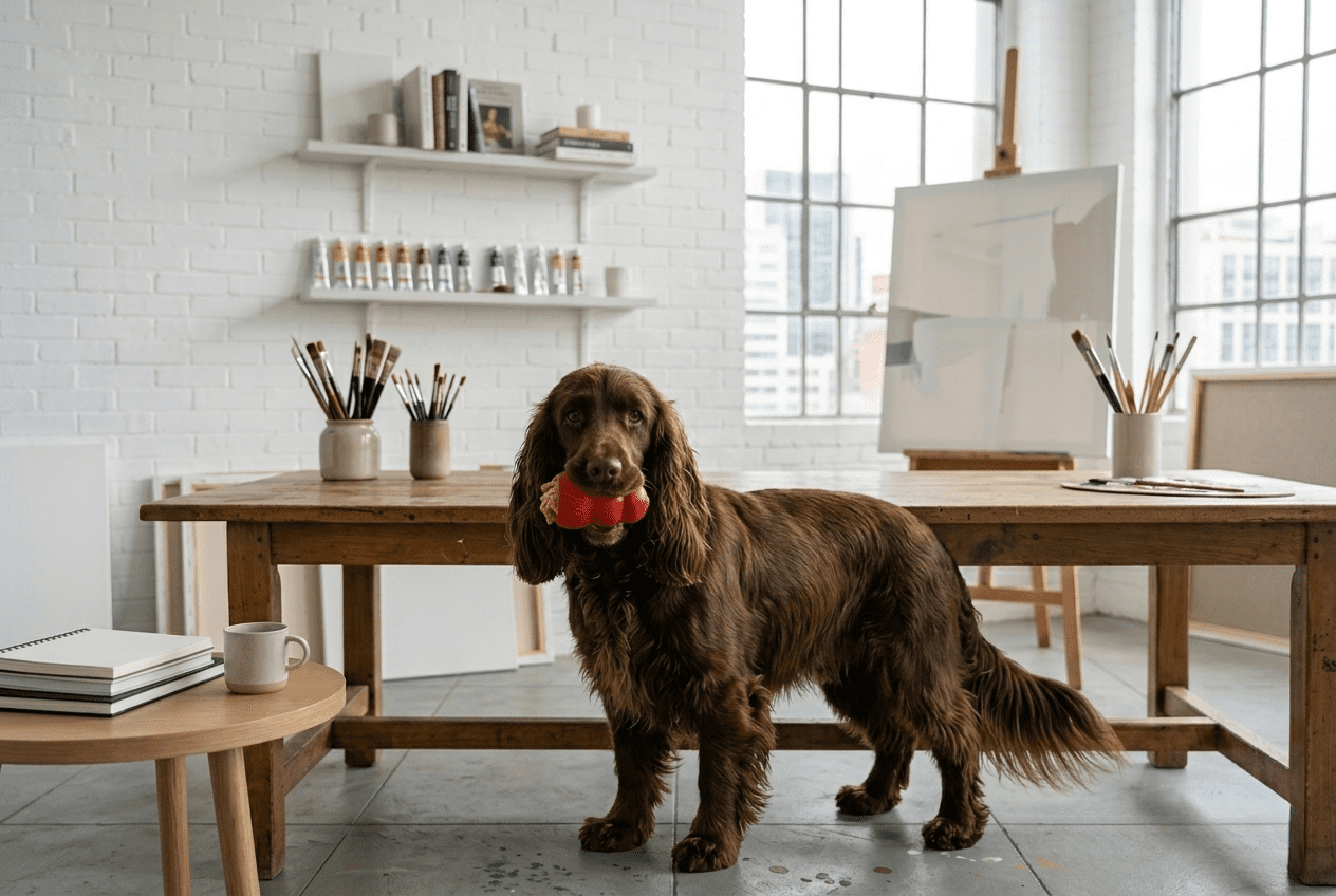 Cocker Spaniel avec jouet résistant Kong - choisir des jouets durables pour chien mâchouilleur
