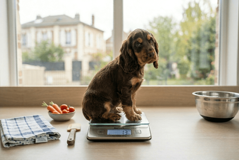 croissance chiot cocker suivi poids étapes 2 à 12 mois