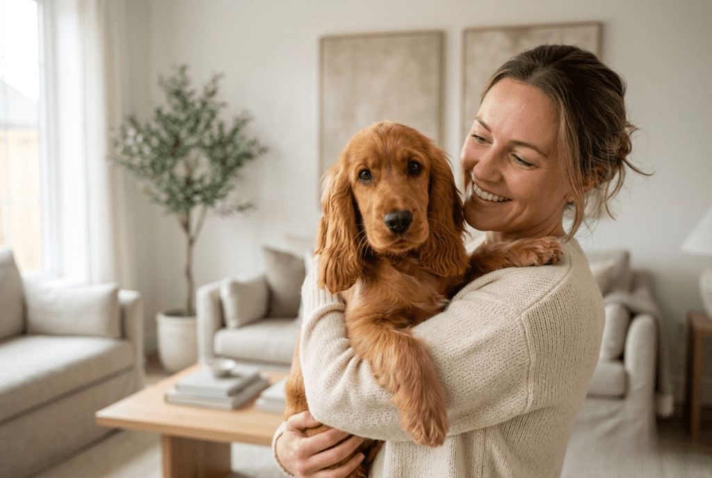 élevage cocker sérieux chiot bien socialisé contact humain