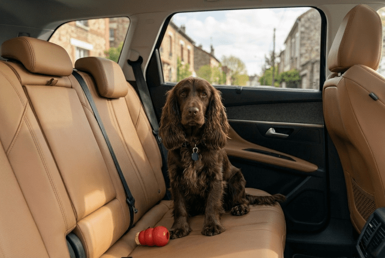 voyager avec un Cocker dans un sac de transport homologué en voiture