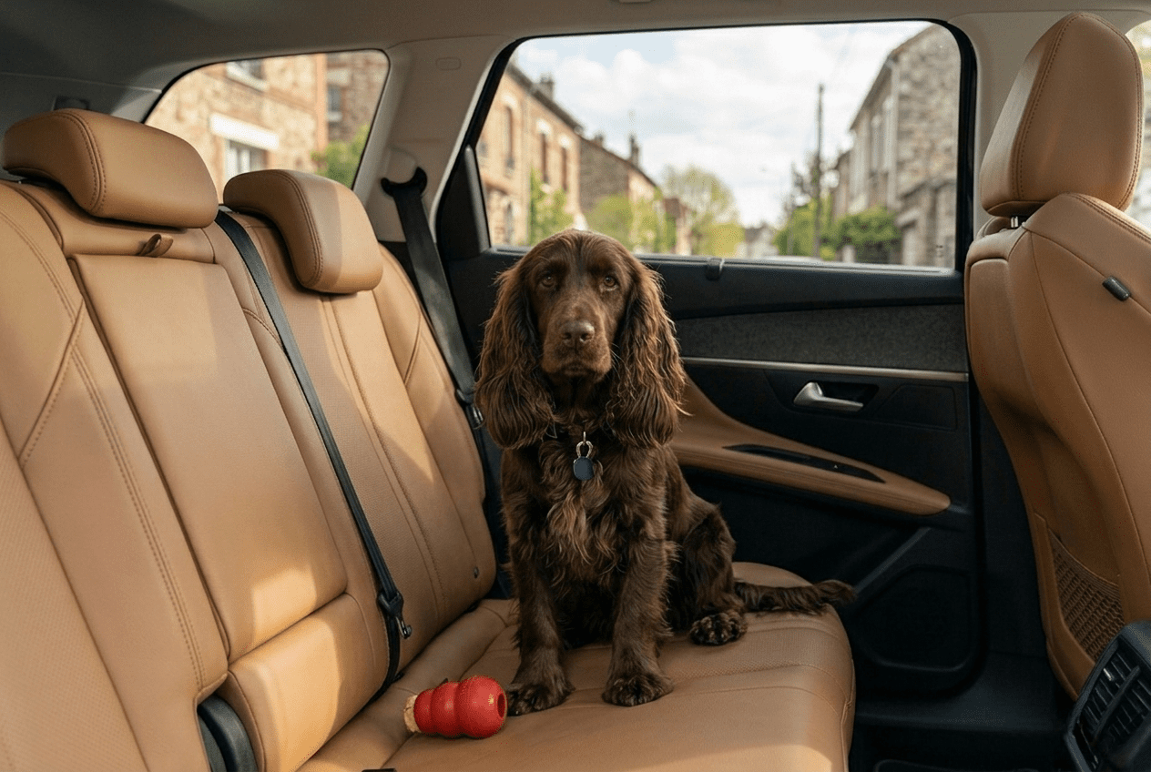 voyager avec un Cocker dans un sac de transport homologué en voiture