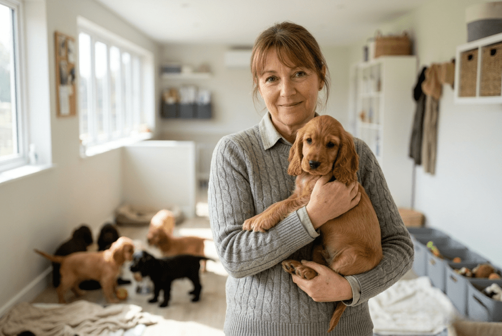 élevage cocker spaniel sérieux - chiot avec éleveur professionnel