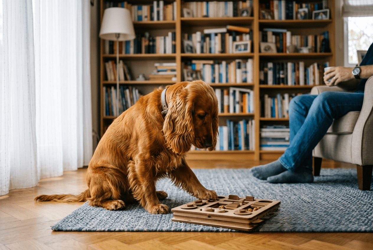 intelligence cocker spaniel résolution de puzzle interactif