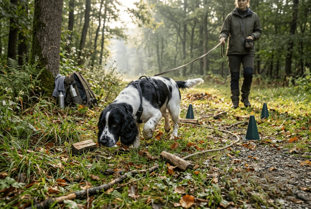 cocker spaniel intelligence olfactive jeu de pistage en extérieur