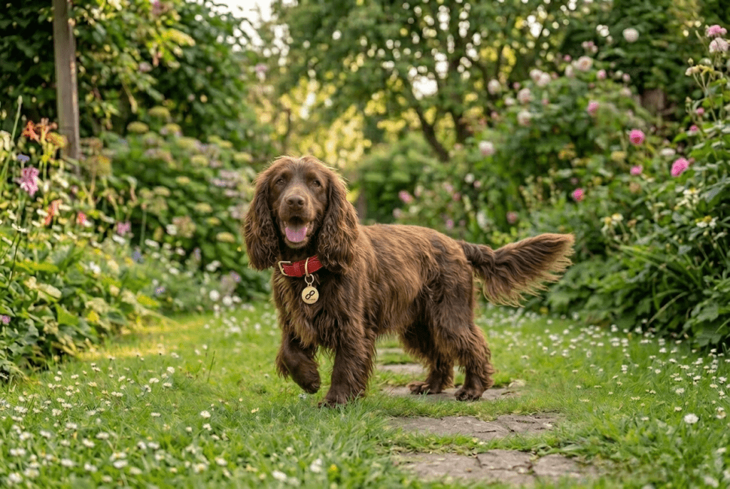 cocker remue la queue de joie en frétillant du corps