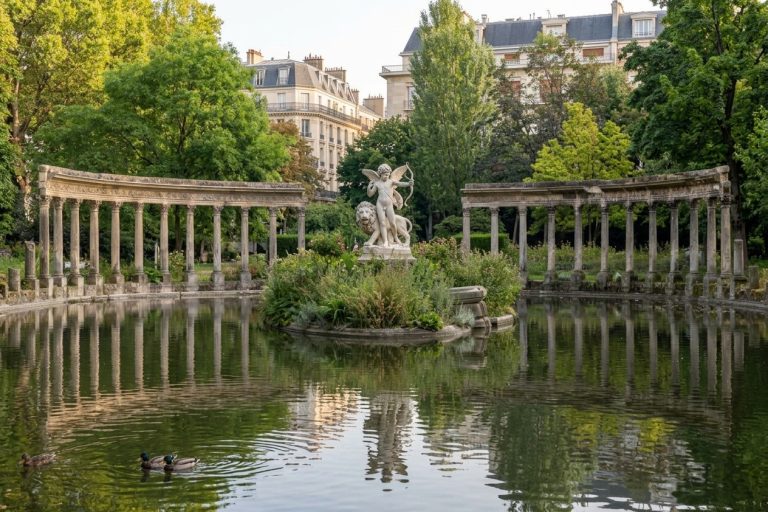 Cocker Spaniel en balade au Parc Monceau – allées arborées et folies architecturales dans le 8e arrondissement de Paris