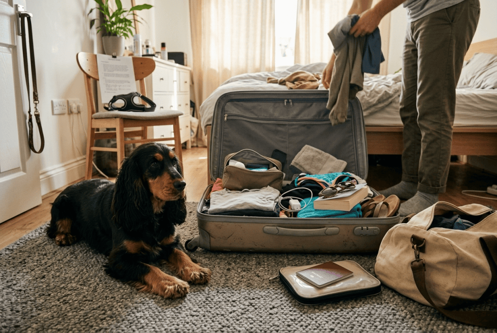 cocker anxieux avant départ en vacances pet-sitter