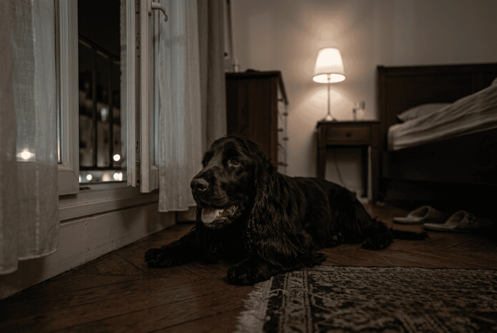 cocker qui halète la nuit à cause d'une chambre trop chaude en été
