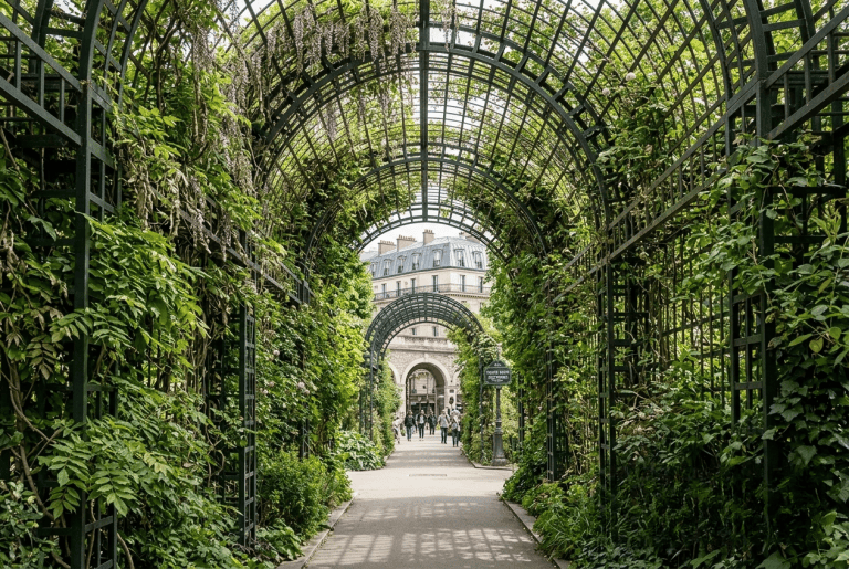 Cocker Spaniel en balade sur la Coulée Verte Promenade Plantée – voie verte suspendue Paris 12e arrondissement
