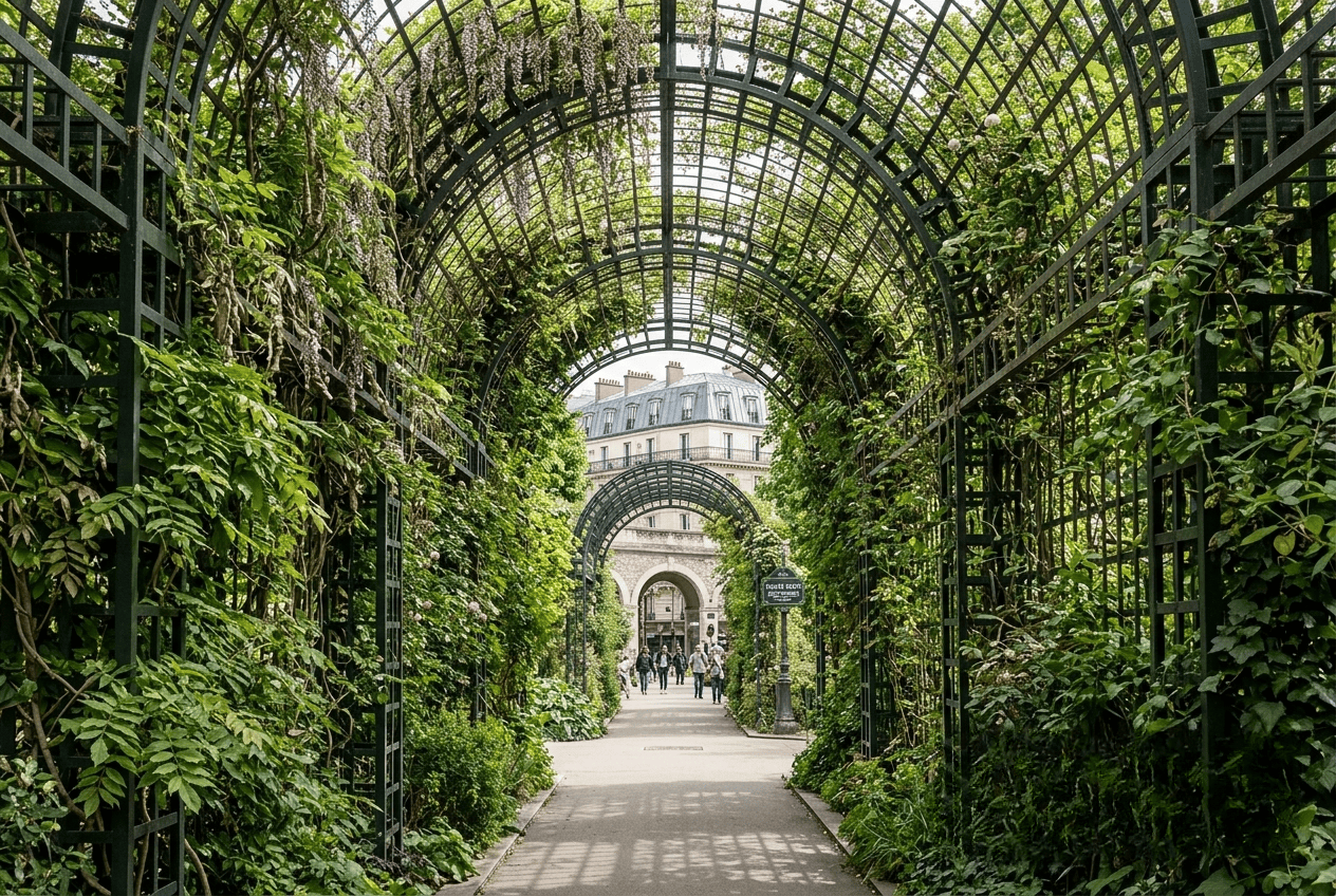 Cocker Spaniel en balade sur la Coulée Verte Promenade Plantée – voie verte suspendue Paris 12e arrondissement