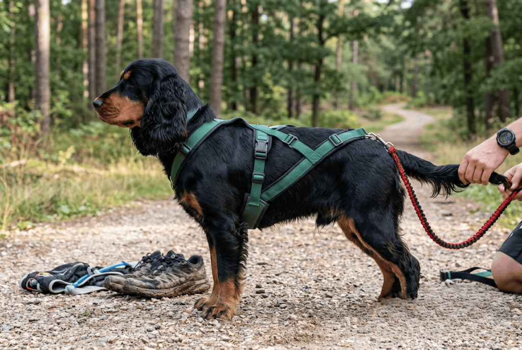 harnais cani-cross adapté au Cocker Spaniel