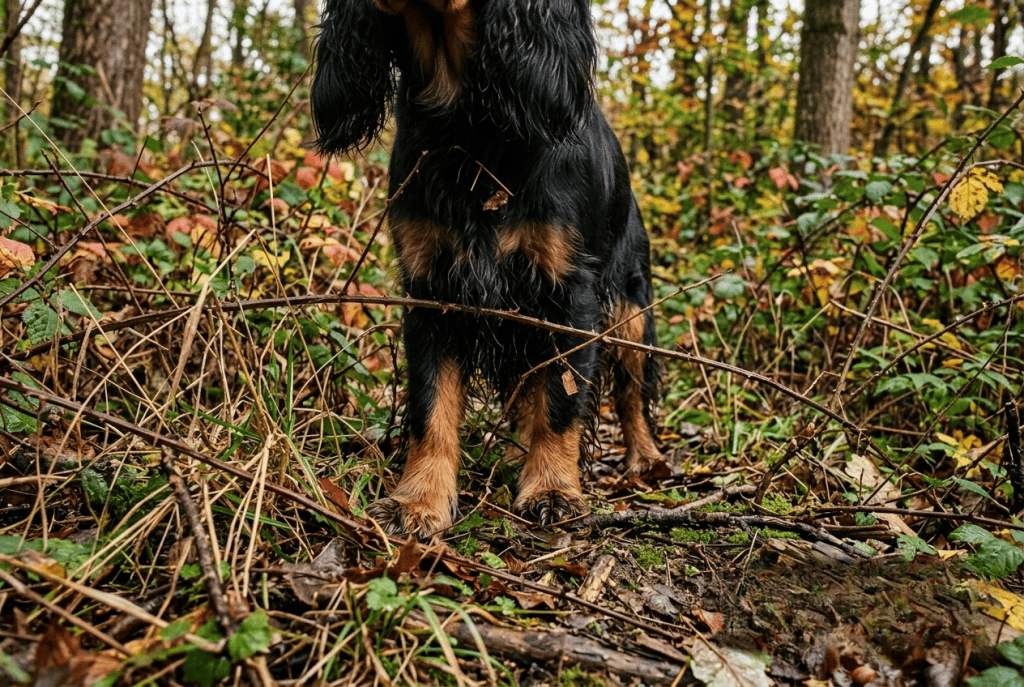 Risques de blessures pour un Cocker en sous-bois pendant la chasse